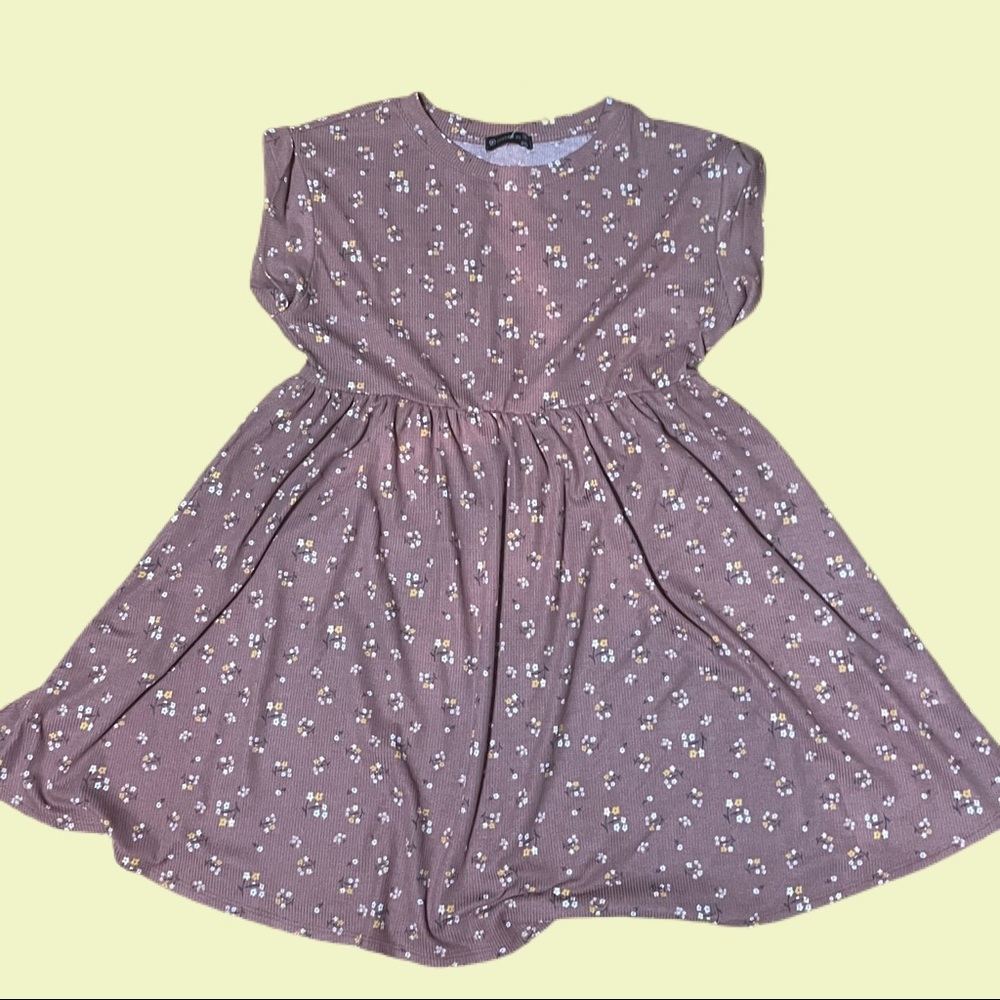 Pink Floral Babydoll Dress